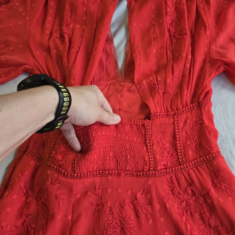 ALL SAINTS ❤️ Aspen Embroidered Maxi Dress sz 0 - like new! - Picture 14 of 16